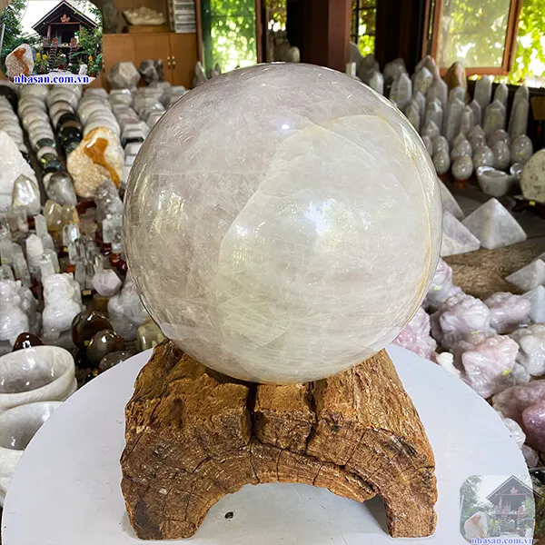 Quả cầu thạch anh hồng 24.5cm-20kg-QC1001