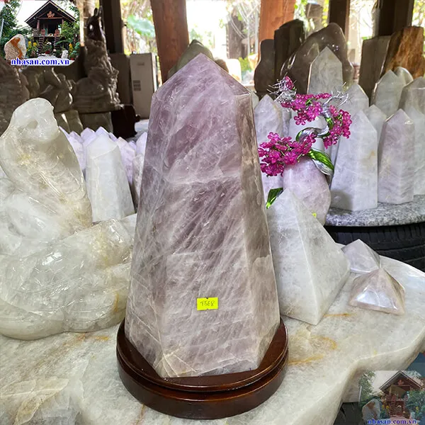 Trụ lục giác thạch anh hồng 12.2kg-T568