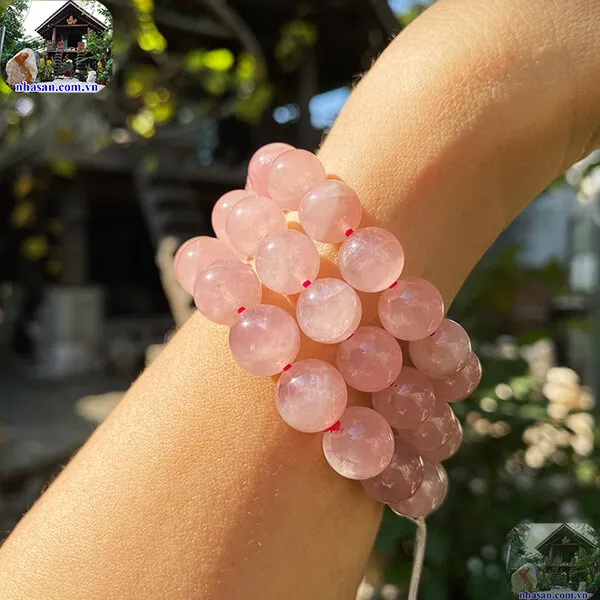 Vòng Tay Đá Thạch Anh Hồng 10 Ly