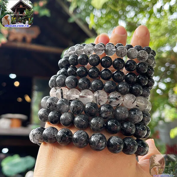 Vòng tay đá thạch anh tóc đen