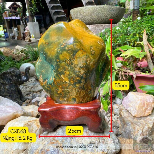 Trụ đá canxedon tự nhiên CXD68 nặng 13.2kg