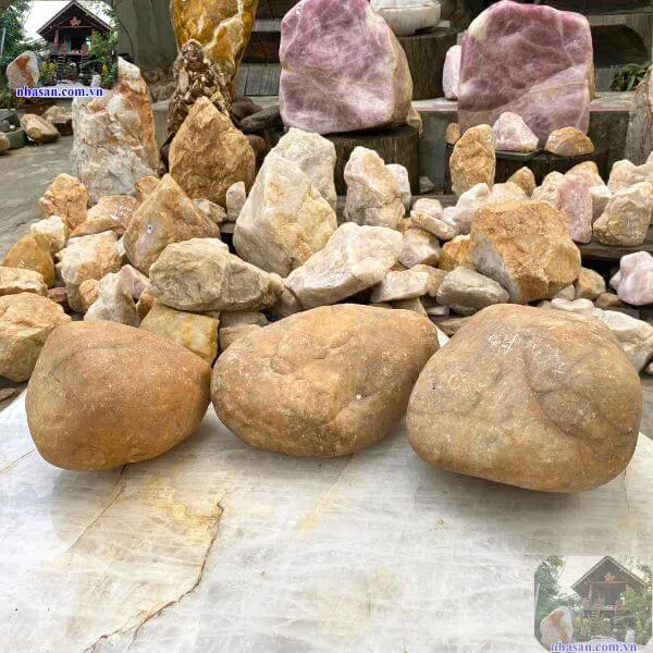 Đá cuội thạch anh (đá thạch anh cuội suối) trấn trạch, điều hòa khí trường