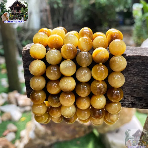 Vòng Tay Đá Mắt Hổ Vàng 10 Ly