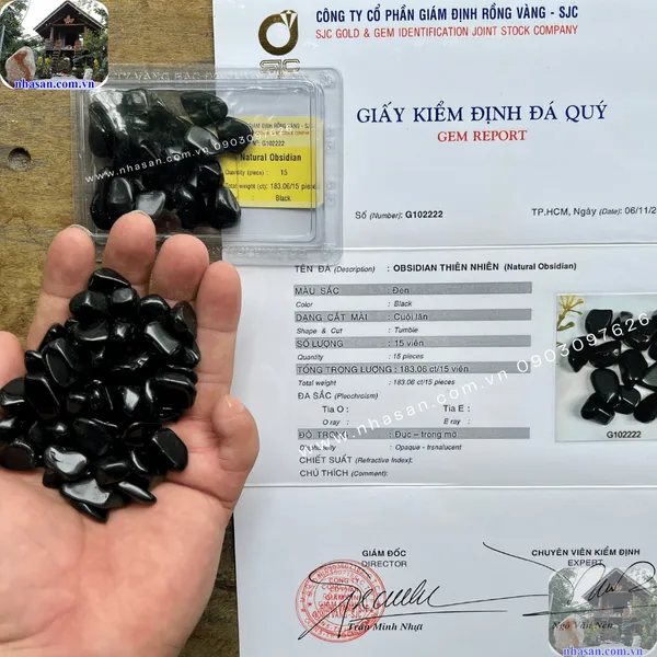 Đá mắt rồng đen vụn phong thủy