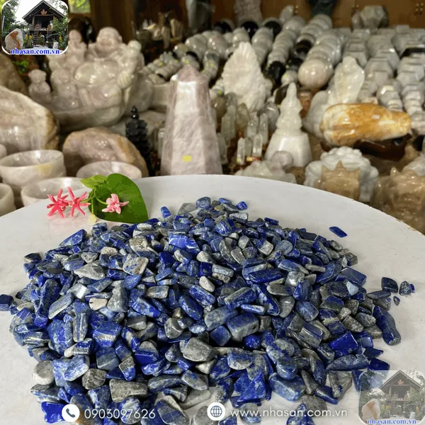 Đá ngọc lưu ly xanh vụn