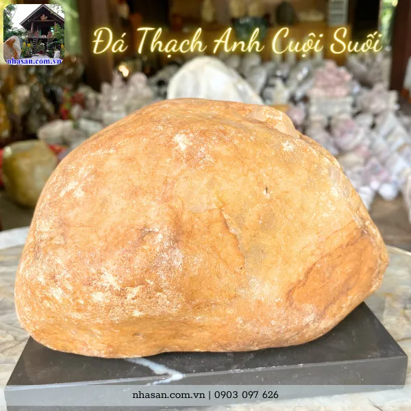 Đá thạch anh cuội suối CU05 nặng 6,2kg, kích thước: cao 13cm x ngang 22,5cm x dày 14cm