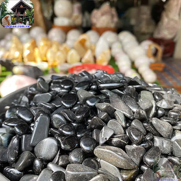 Đá bồ kết đen vụn đánh bóng 