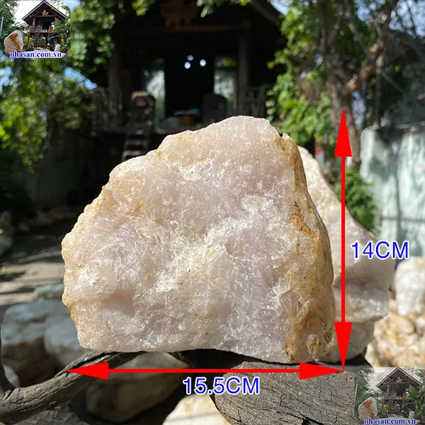 Đá thạch anh hồng thô 3.26kg-K168