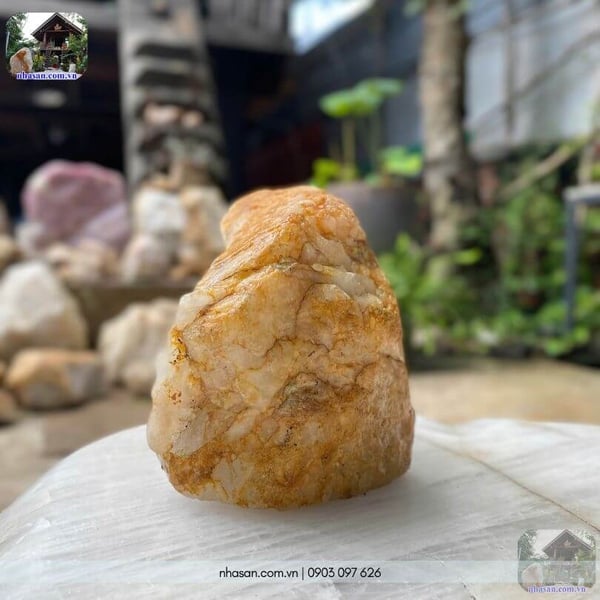Khối đá thạch anh hồng thô K295 - 4.1kg