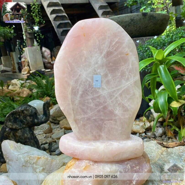 Trụ đá thạch anh hồng tự nhiên 5kg - T495