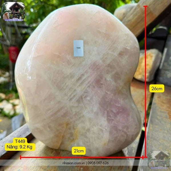 Trụ đá thạch anh hồng T449 - 9.2kg