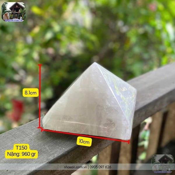 Đá thạch anh kim tự tháp T150 - 960gr