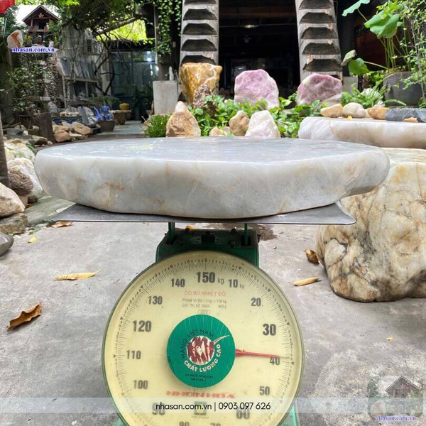 Tấm đá thạch anh thiền 38.5kg (59x40x8.5cm) - BT04