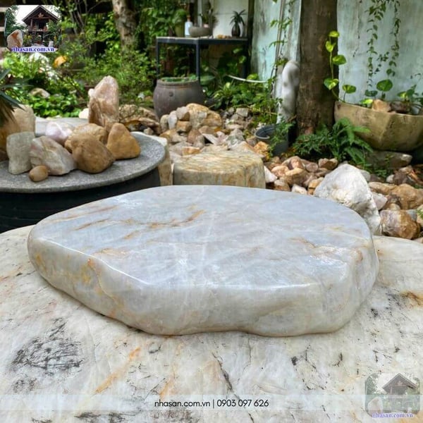 Tấm đá thạch anh thiền 38.5kg (59x40x8.5cm) - BT04
