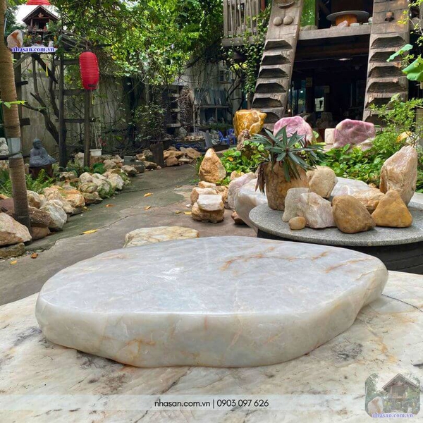 Tấm đá thạch anh thiền 38.5kg (59x40x8.5cm) - BT04