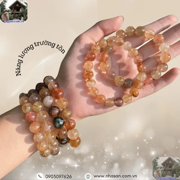 Vòng đá thạch anh tóc ngũ sắc - Bùa hộ mệnh may mắn, tài lộc