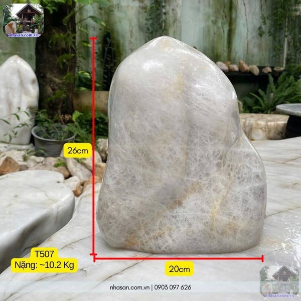 Trụ đá thạch anh trắng 10.2kg - T507