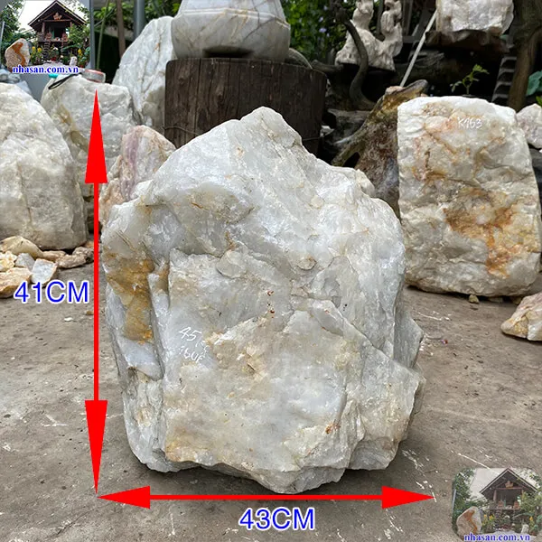 Đá Thạch Anh Trắng Phong Thủy - Tinh Hoa Tích Khí Bình An - Nặng 45kg - K188