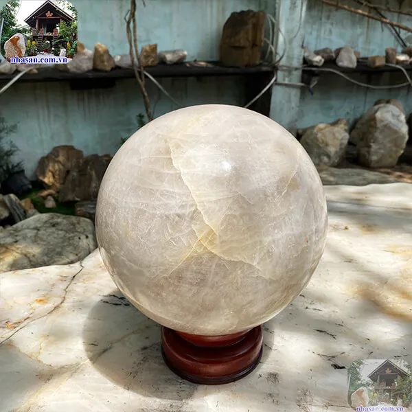 Quả cầu thạch anh hồng 24cm-19.5kg-QC1145