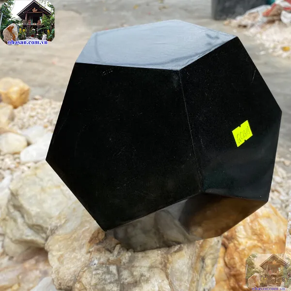 Quả cầu phong thủy 12 mặt đen QC1319 - 10kg - 19cm