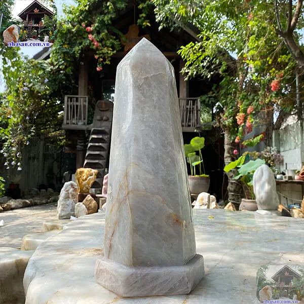 Trụ lục giác thạch anh trắng 12.8Kg-T580