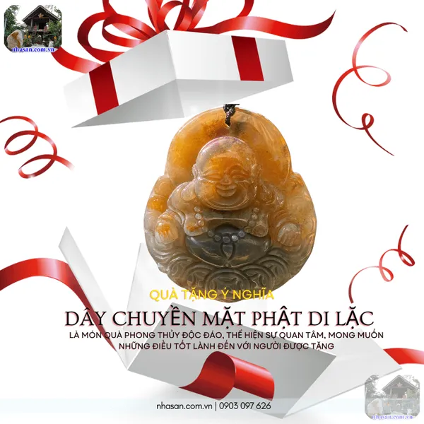 Dây chuyền mặt Phật Di Lặc đá canxedon nặng 26gr, cao 4.4cm x ngang 4cm - MP34 