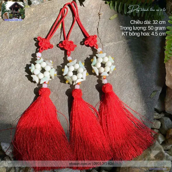 Dây khánh treo xe ô tô đá cẩm thạch - Biểu tượng của sự bình an và thịnh vượng