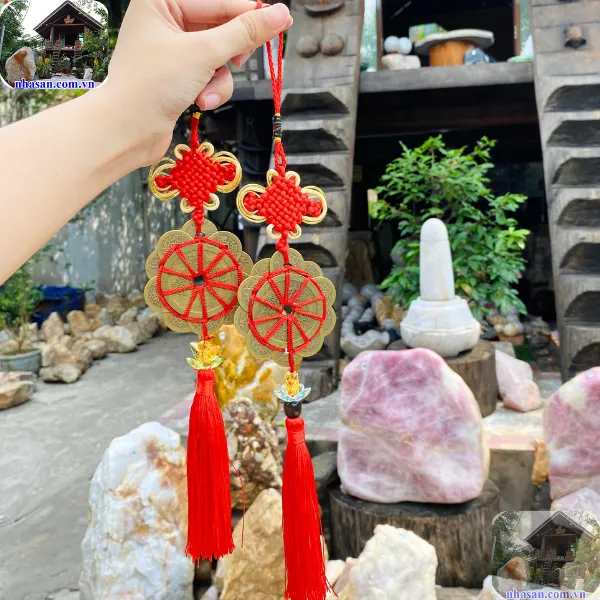 Dây treo tiền xu hoa mai thập toàn - Tích lộc thịnh vượng, sự nghiệp viên mãn
