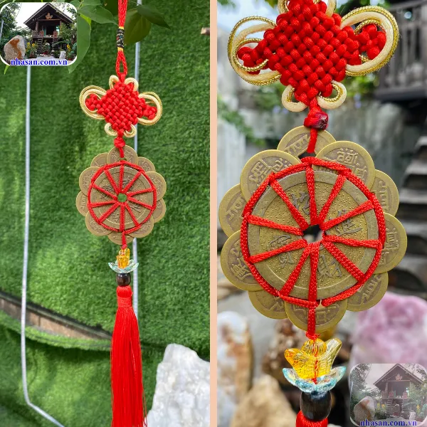 Dây treo tiền xu hoa mai thập toàn - Tích lộc thịnh vượng, sự nghiệp viên mãn