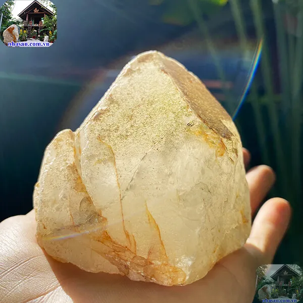 Đá phong thủy để xe ô tô 440gr (6.5x9 cm) mang lại may mắn, bình an và an toàn