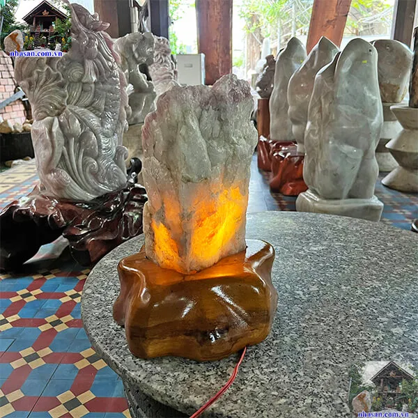 Đèn đá thạch anh thô trấn trạch - Khơi thông năng lượng chữa lành, thanh lọc khí