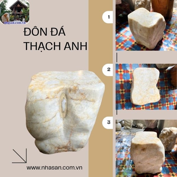 Đôn Đá Thạch Anh Trắng Nguyên Khối Tự Nhiên 86Kg – Vượng Khí Phong Thủy