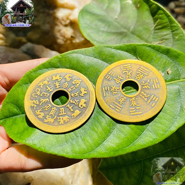 Đồng tiền xu Thái Tuế (tiền Áp Tuế) cổ phong thủy - Hóa giải tuổi, hướng nhà bị phạm sao Thái Tuế