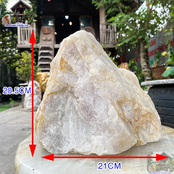 Đá thạch anh hồng thô khối 10kg-K133
