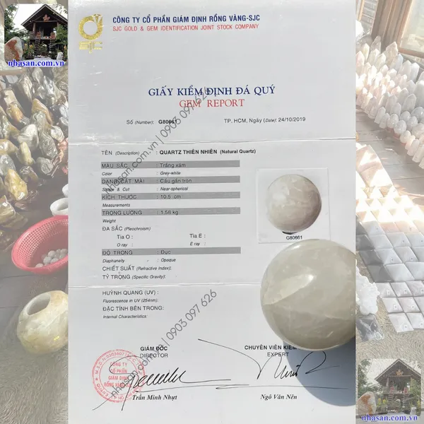 Cầu thạch anh hồng QC1437 - 5.8kg - 16cm