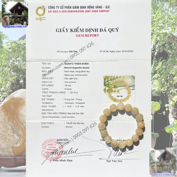 Mặt dây chuyền thạch anh tóc vàng nặng 11gr, cao 3.7cm x ngang 2.3cm - MDC07