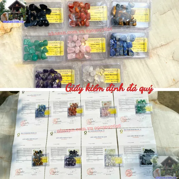 Đá ngũ sắc tự nhiên đánh bóng size đại 