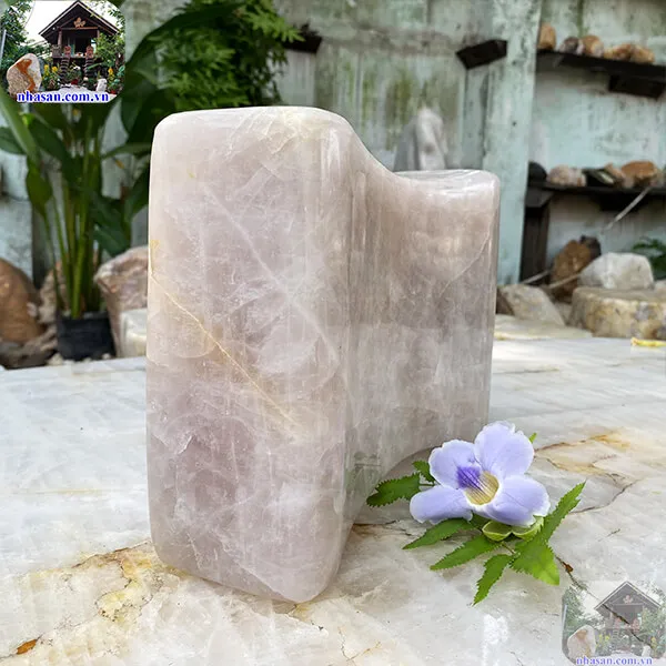 Gối đá thạch anh hồng 9.2kg-28cm G06