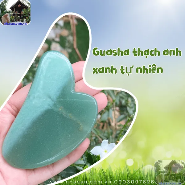 Guasha thạch anh xanh tự nhiên cao cấp - Bí quyết cho làn da sáng khỏe