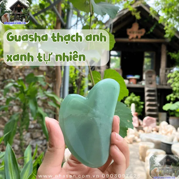 Guasha thạch anh xanh tự nhiên cao cấp - Bí quyết cho làn da sáng khỏe