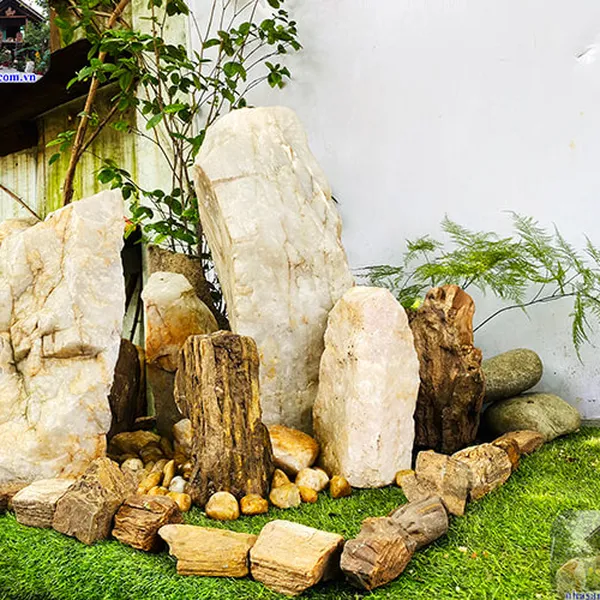 Tiểu cảnh hòn non bộ bằng đá tự nhiên phong thủy giúp gia tăng vận khi tốt TC33