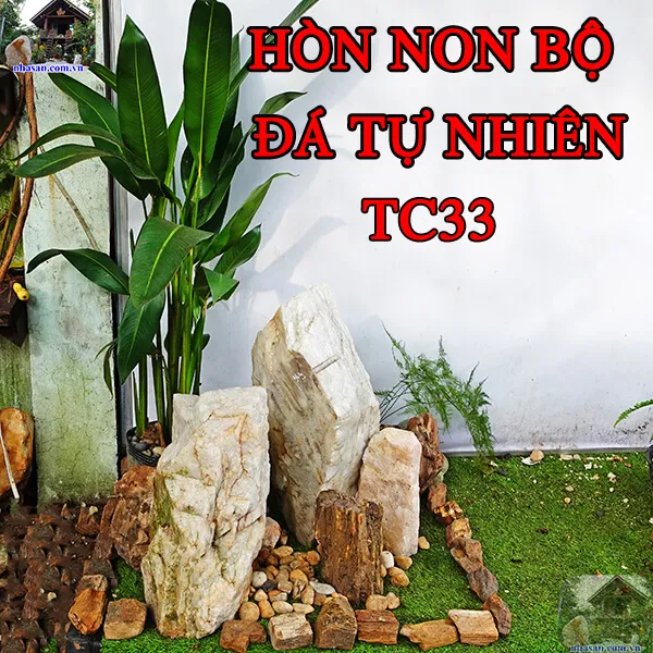 Tiểu cảnh hòn non bộ bằng đá tự nhiên phong thủy giúp gia tăng vận khi tốt TC33