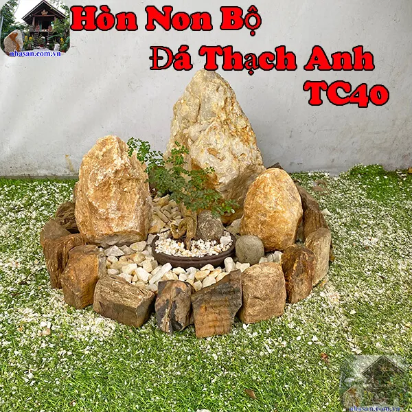 Tiểu cảnh hòn non bộ đá thạch anh giúp quy nạp tiền tài và danh vọng TC40