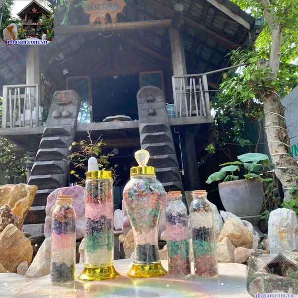 Hũ đá cầu vồng phong thủy - Thanh tẩy, nạp năng lượng, vượng tài lộc
