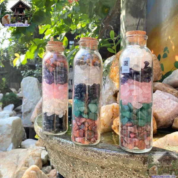 Hũ đá cầu vồng phong thủy - Thanh tẩy, nạp năng lượng, vượng tài lộc