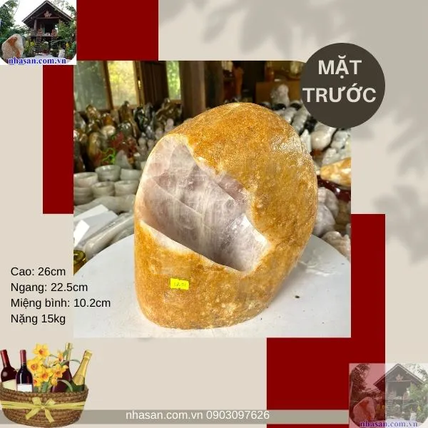 Kệ rượu đá thạch anh để bàn KR01, nặng 15kg, kích thước 26x22.5x10.2 (cm)