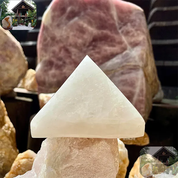 Kim tự tháp thạch anh trắng 1kg - T647