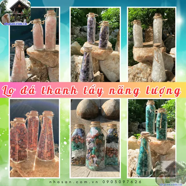 Lọ đá thanh tẩy năng lượng tự nhiên
