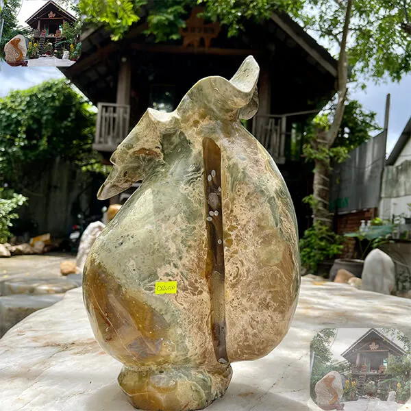 Lộc bình đá canxedon 11kg-CXD100
