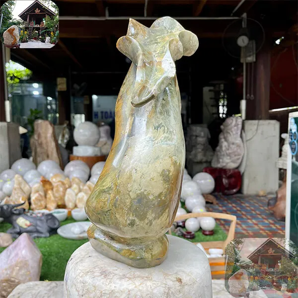Lộc bình đá canxedon 11kg-CXD100